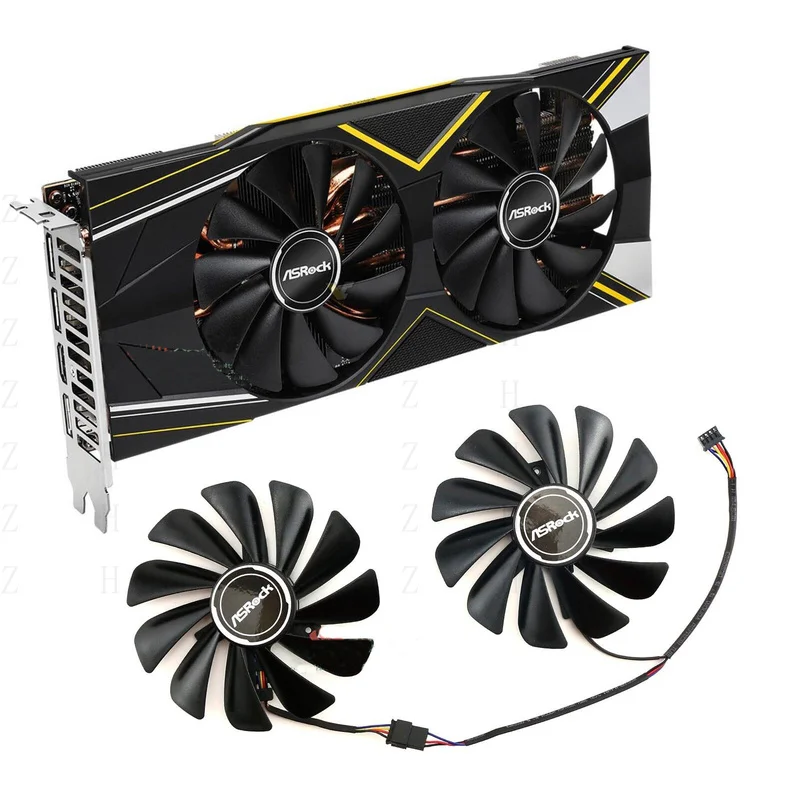 H para ASROC ASRock RX5700 RX5700XT Challenger Challenger ventilador para tarjeta gráfica CF1010U12S