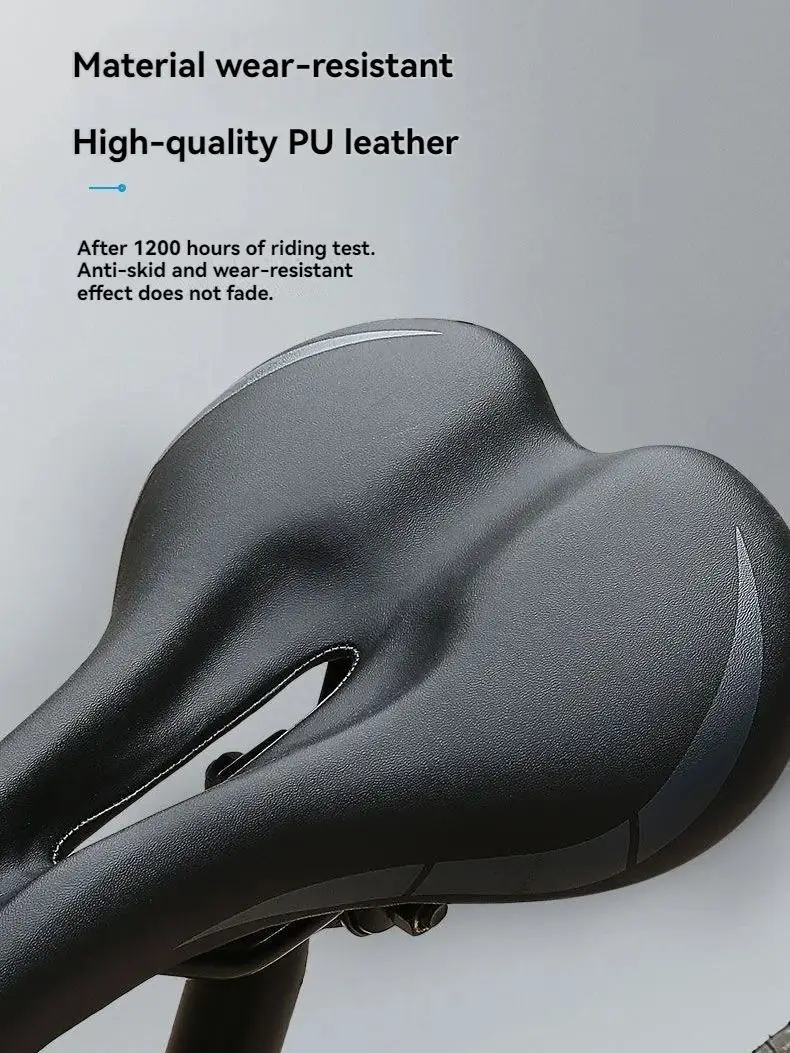 AliExpress NONE JKLitepro MTB Road 700C Bike Hollow Leather Saddle Comfortable Cortex Saddle 313g For brompton Folding Bicycle