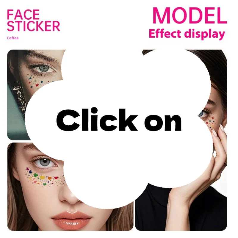 

6-листовое горячее тиснение, веснушки, патчи для макияжа, многоцветные веснушки, временные татуировки, наклейки