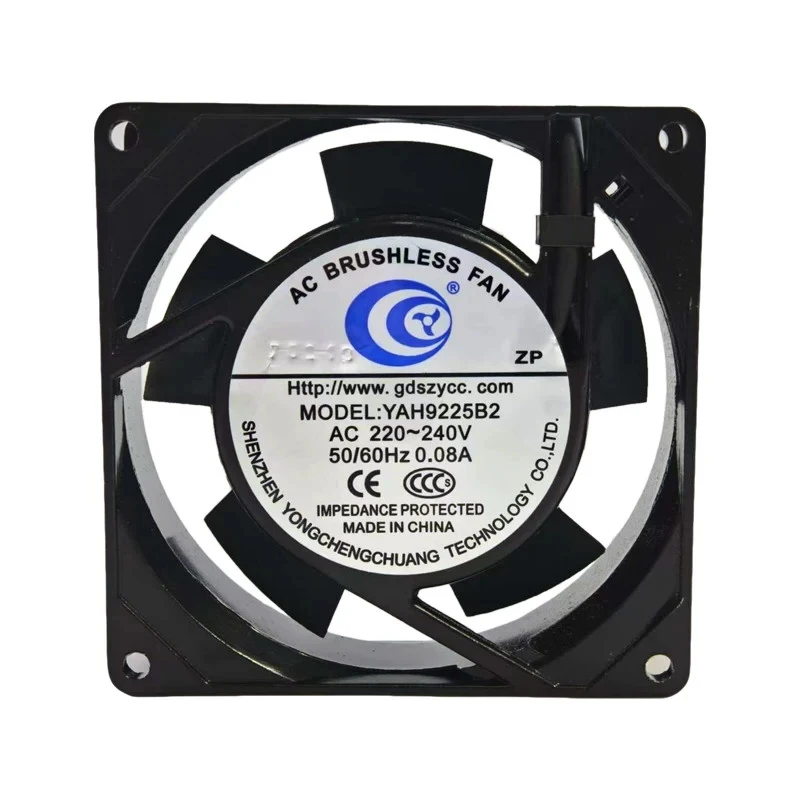 

HJY 1-piece YAH9225B2 AC220–240V 0.08A 9cm Ball Bearing Cooling Fan