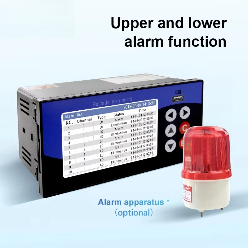 6 Channels Data Logger 4-20mA RS485 Signal 4 Inch Color Screen Display Curve Data Bar Chart