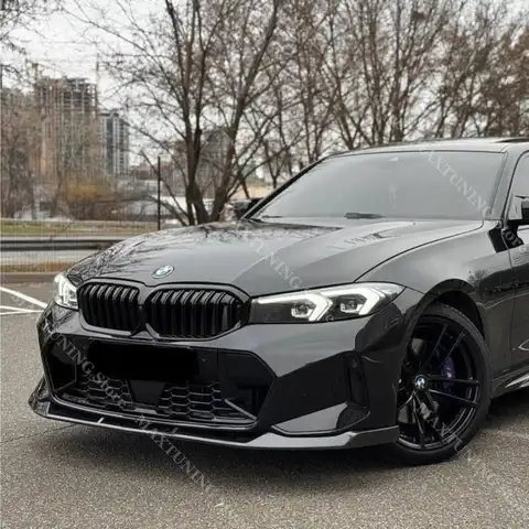 BMW 3 시리즈 G20 G21 M 스포츠 LCI 페이스리프트 2022-2024용 프론트 범퍼 립 스포일러 스플리터 샤이니 블랙 액세서리 자동차 트렁크 키트