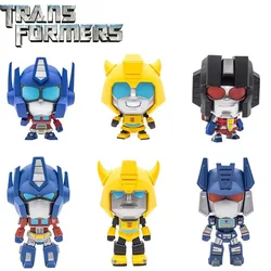 Q Version Transformation Toys Robot Optimus Prime Bumblebee Jazz Action Figure Anime Movie Series Children Birthday Gift