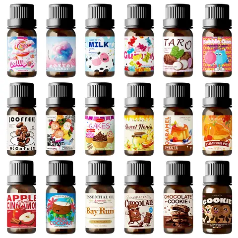 24 Type Delicious Fragrance Oils Gourmet Fragrance Oils Long-Lasting For Diffusers/Candles Making Warm Scent Gifts For Women