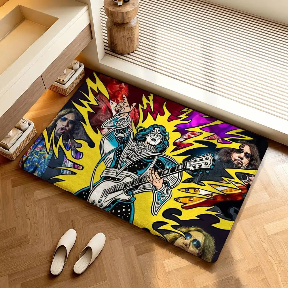Singer A-Ace F-FrehleyS  Shower Room Absorbent Small Floor Mat Soft Comfortable Decorative Foot Mat