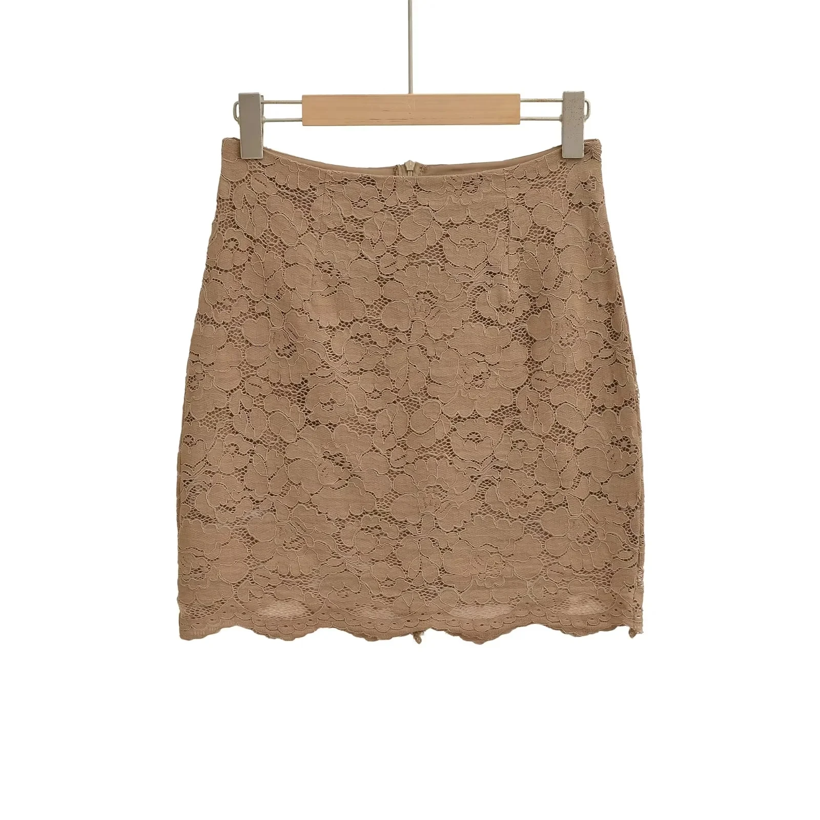 Sexy kanten rok dames hoge taille strakke pasvorm ort rokken lente zomer dunne holle elastische kontbedekkende rokken