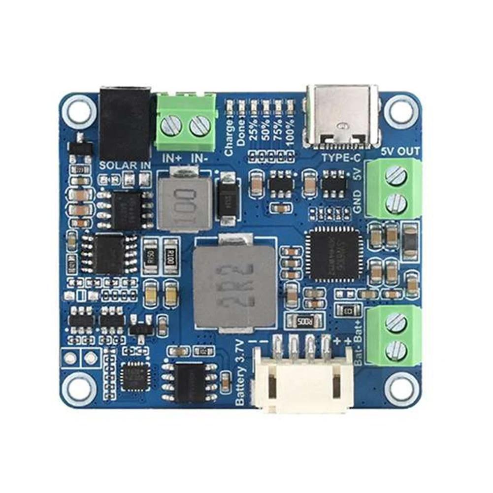 وحدة مدير الطاقة الشمسية MPPT تدعم اللوحة الشمسية 6V-24V Type-C 5V/3A وحدة الإخراج المنظمة-B65A