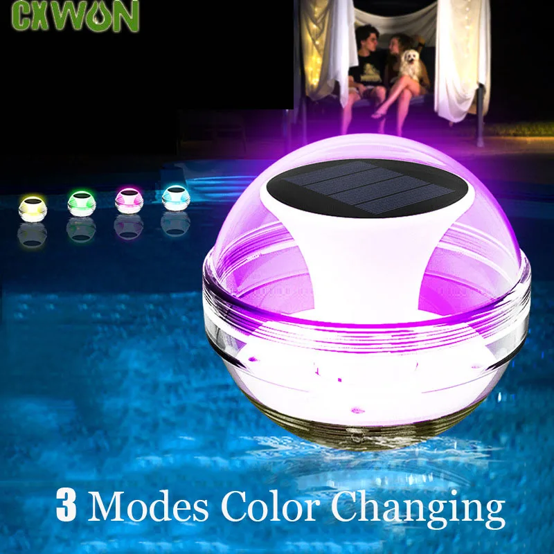 

Solar Water Floating Lights Waterproof Landscape Decor Garden Lamp Warm White RGB Changing Patio Swimming Pool Pond Night Light