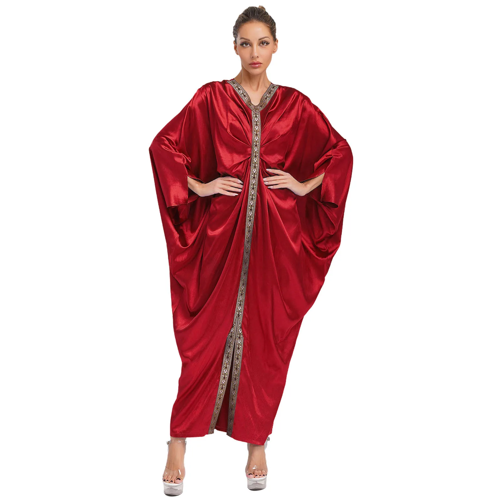 

Halloween Muslim Abaya Cosplay Dress Women Shiny Irregular Caftan Islamic Dubai Moroccan Kaftan Fancy Eid Dress Party Rave Dress