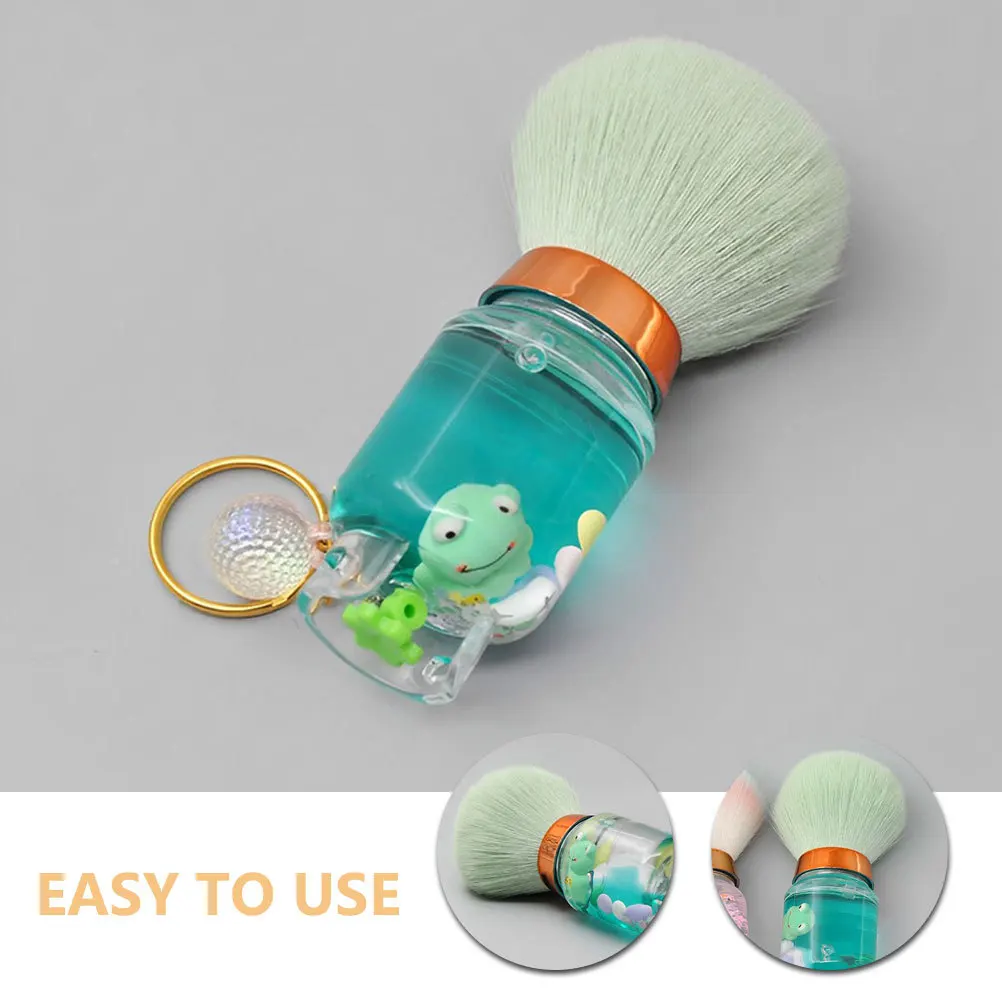 Pędzel do pudru do pudrów kompaktowych, rozświetlaczy i różu do twarzy, mały, miękki włosie, lekki.