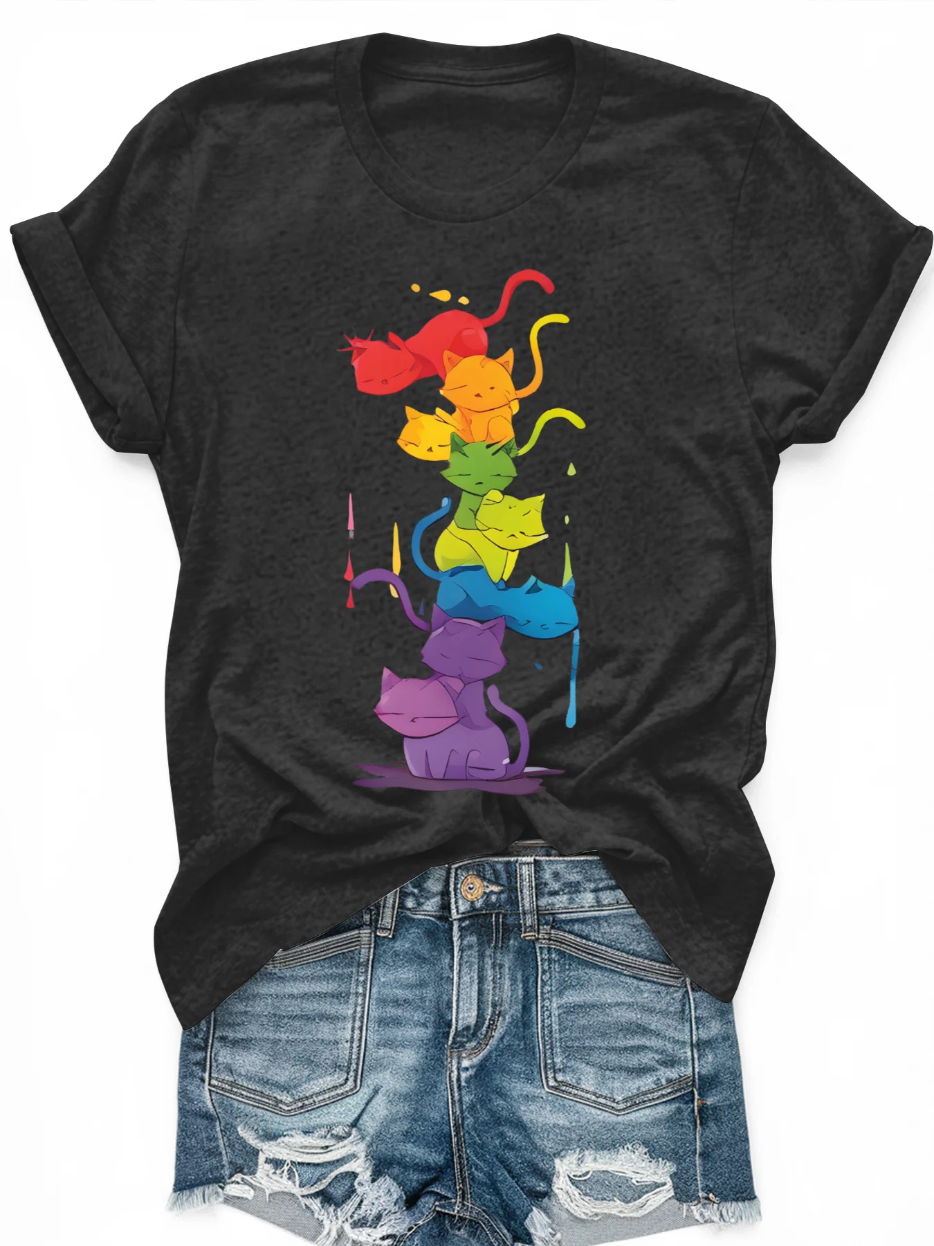 

Женская футболка с короткими рукавами и принтом размера PLUS, свободная и повседневная, мягкая, удобная и дышащая, для занятий спортом на открытом воздухе