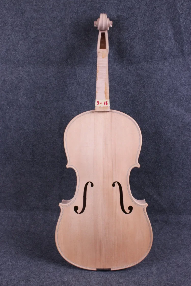 

1 pcs 16 " unfinished viola Flame maple Russian spruce top White viola Body#3-16 #