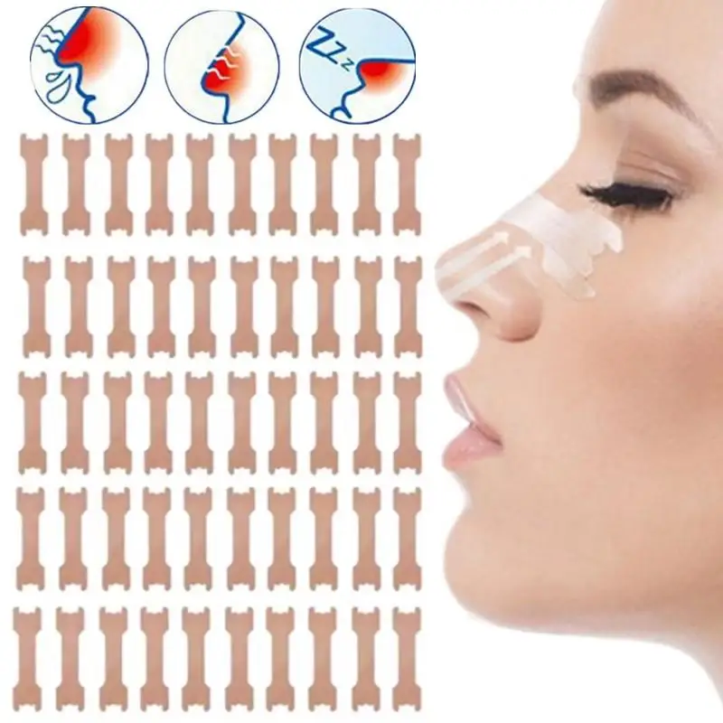 100/200Pcs Breath Nasal Strips Anti-Snoring Nose Patches Improve Sleeping Health Product Stop Snoring Easier Sleep Aid Device