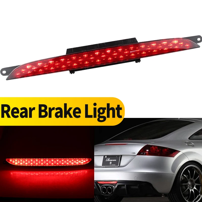 

1 шт. светодиодный дополнительный стоп-сигнал (третий стоп-сигнал) для Audi MK2 TT 8J 2006-2014, OEM 8J0945703, черный/красный, автомобильные аксессуары