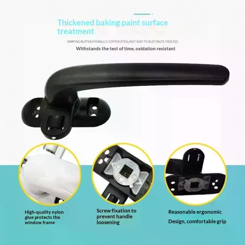 Universal Aluminum Alloy Casement Window Handle Door Handles Wheel Lock W Buckle