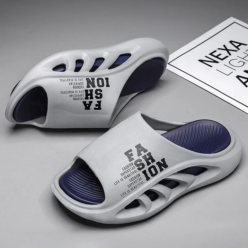 Summer New Men's EVA Slippers Trend Fashion Men Slippers Sports Sandals Anti-slip Deodorant Outdoor Beach Thick Bottom Platform