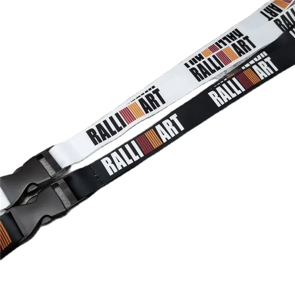 2 ألوان سيارة الحبل الرقبة الأشرطة مفتاح الهاتف المحمول العمل بطاقة الهوية شنق حبل JDM نمط ل RALLIART ميتسوبيشي سيارة المفاتيح اكسسوارات #5