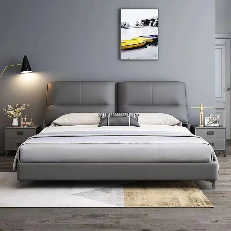 

Low Profile Modern Bed Double Platform Queen Platform Luxury Bedroom Beds Frame Modern Wood Letto Matrimoniale Moderno Furniture