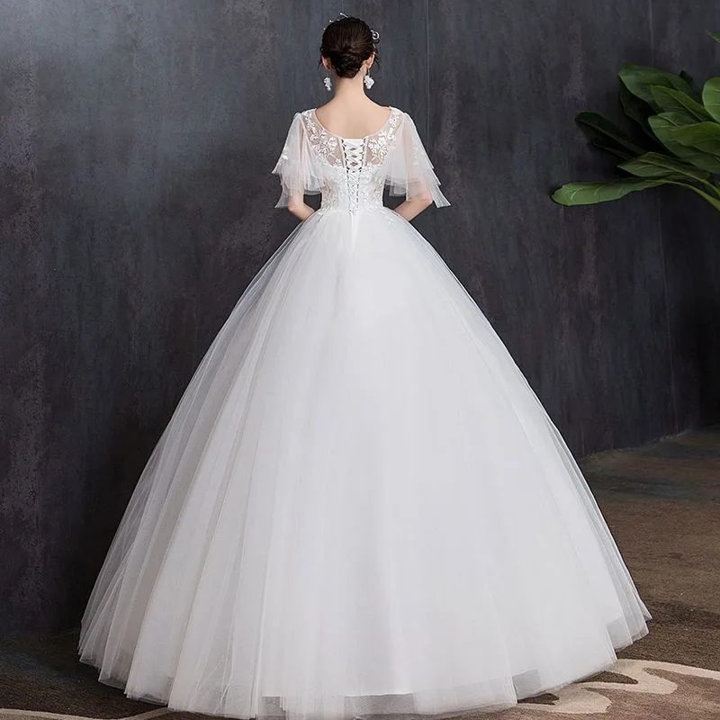 

B2140 Wedding dress custom bride petite temperament skirt 2024 new forest style simple dress skirt female