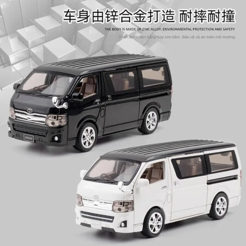 Diecast 1:32 Scale Hiace Van MPV Alloy Simulation Car Model Classics Adult Souvenir Gift Static Display