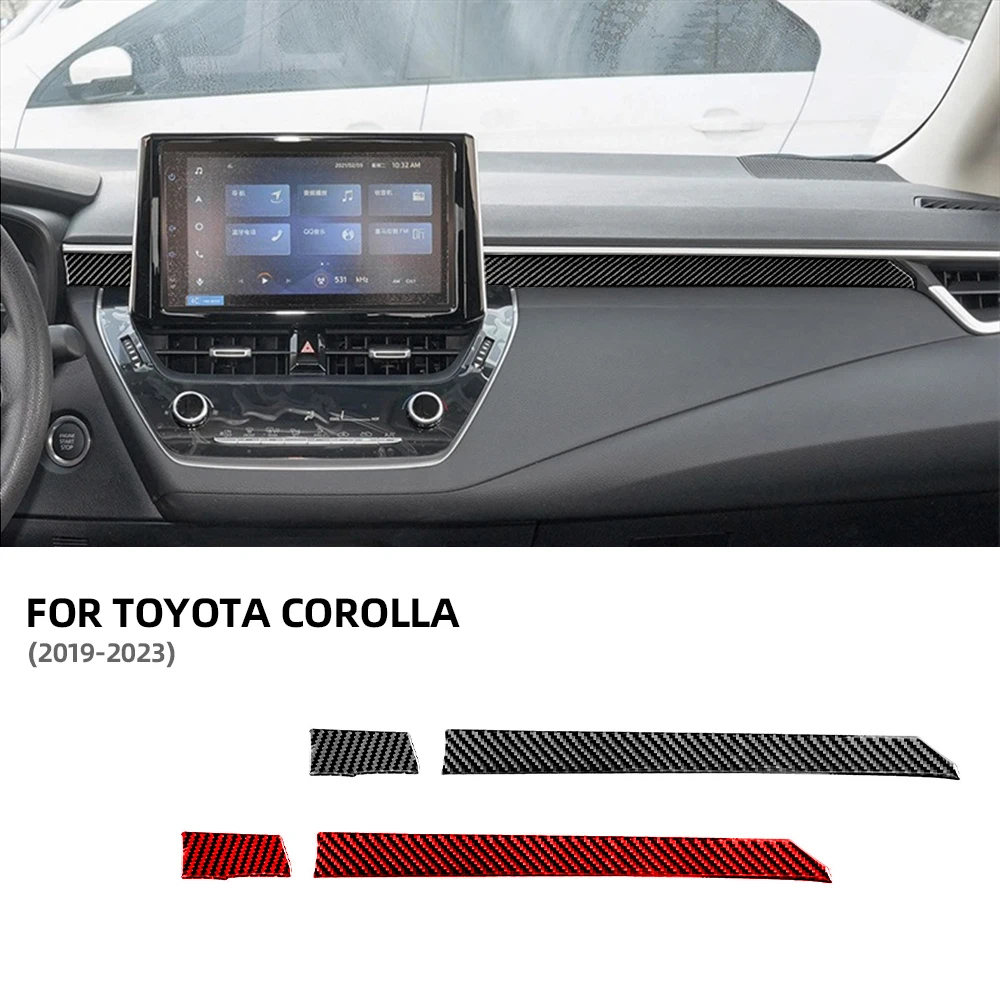 

Real Soft Carbon Fiber Sticker For Toyota Corolla 2019 2020 2021 2022 2023 Rear Central Co-Pilot Trim Car Acceccories Interior