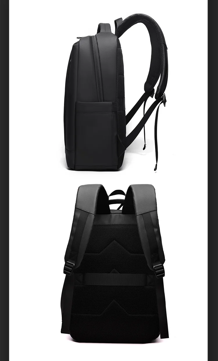 Business Water-Resistant Backpack for Men 14inch Laptop Bag Large Capacity Multi-Compartment Breathable Backpack Student Commuting Travel Bag in Black, Gray, and Blue
