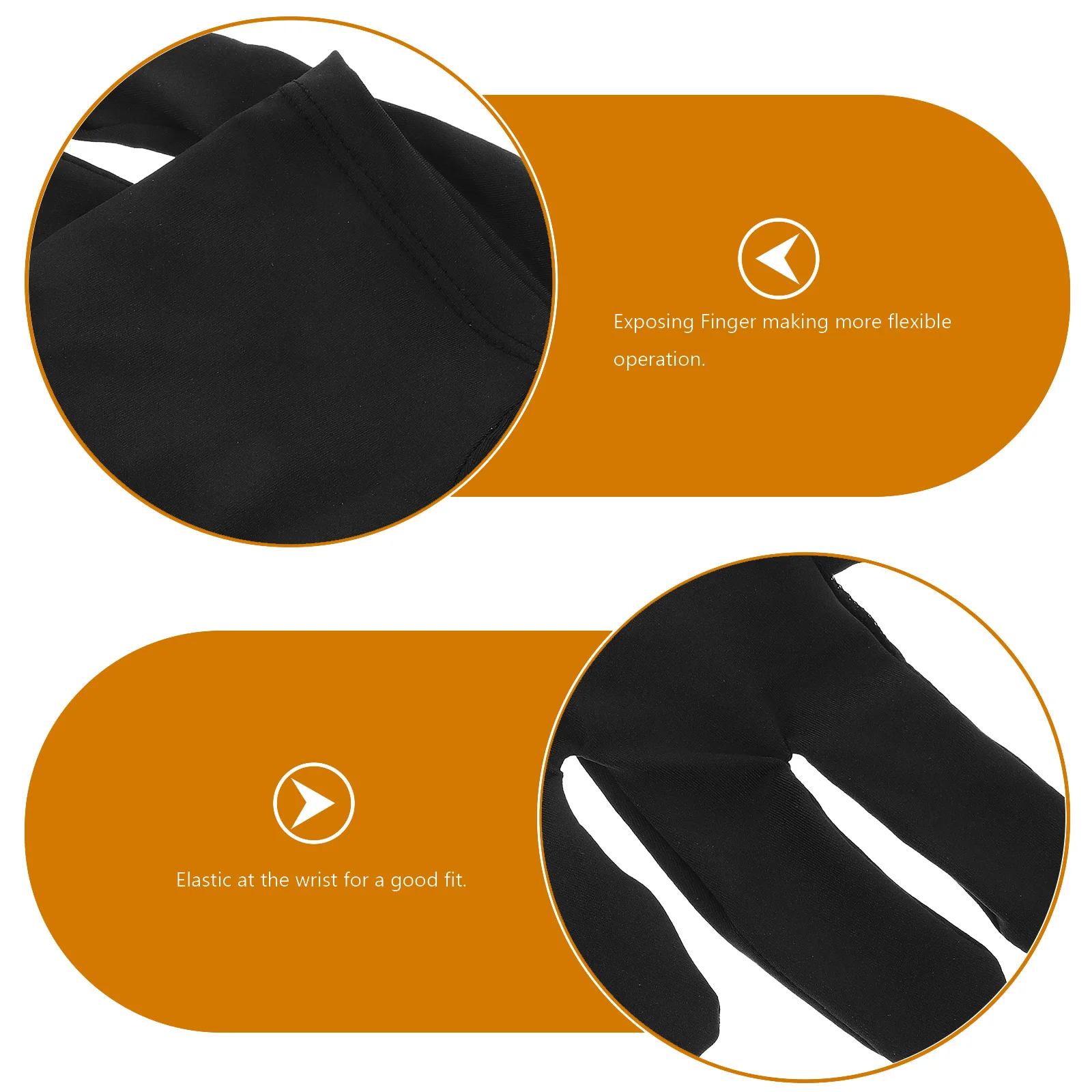 

2 шт. перчатки для бильярда, перчатки для снукера с 3 пальцами, удобные гибкие эластичные перчатки для запястья, бильярдные перчатки с 3 пальцами