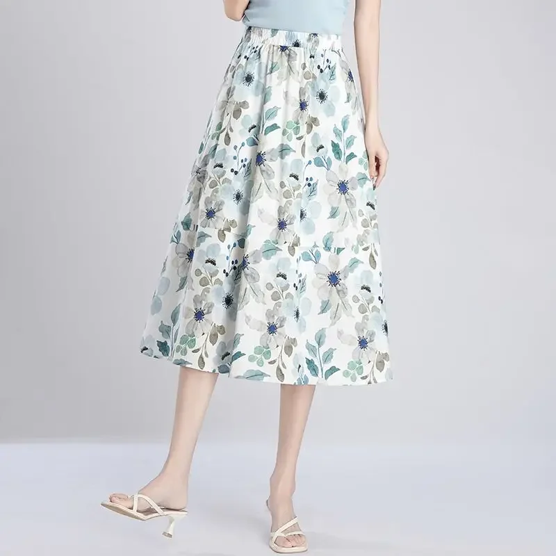 レディースミディスカート 花柄 Aライン ワンピース セール 新作 Vシック エレガント おしゃれ Y2K ヴィンテージ スタイリッシュ 格安 女性用スカート