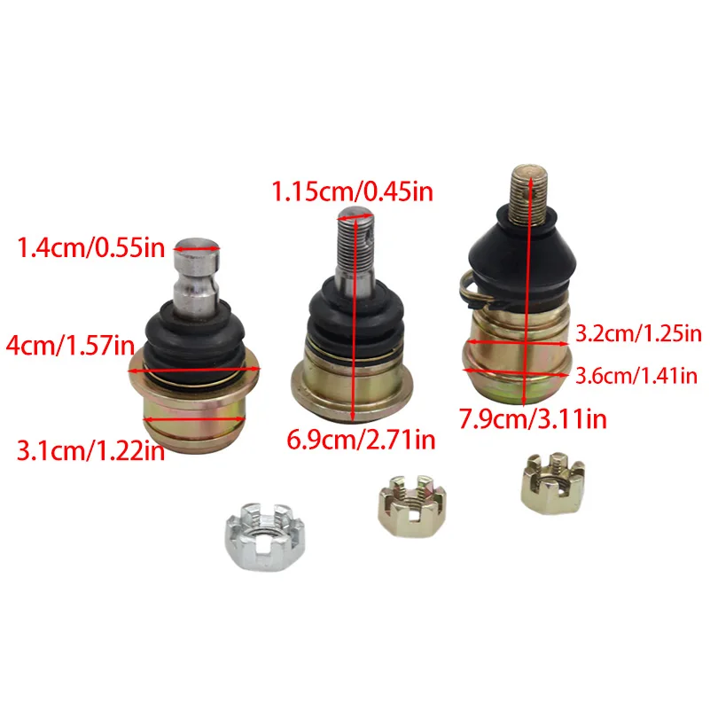 M12/M14 ball head kit, suitable for 50cc 70cc 90cc 110cc 125cc 150cc 200cc 250cc ATV go kart UTV Buggy four-wheel bike parts