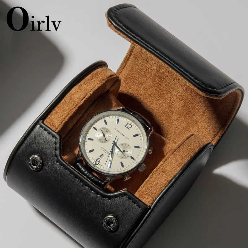 Oirlv New Leather Watch Roll 1 2 3 slots Luxury Genuine Watch Storage Box Travel Bag Watch Case Gift Box Watch Pouch