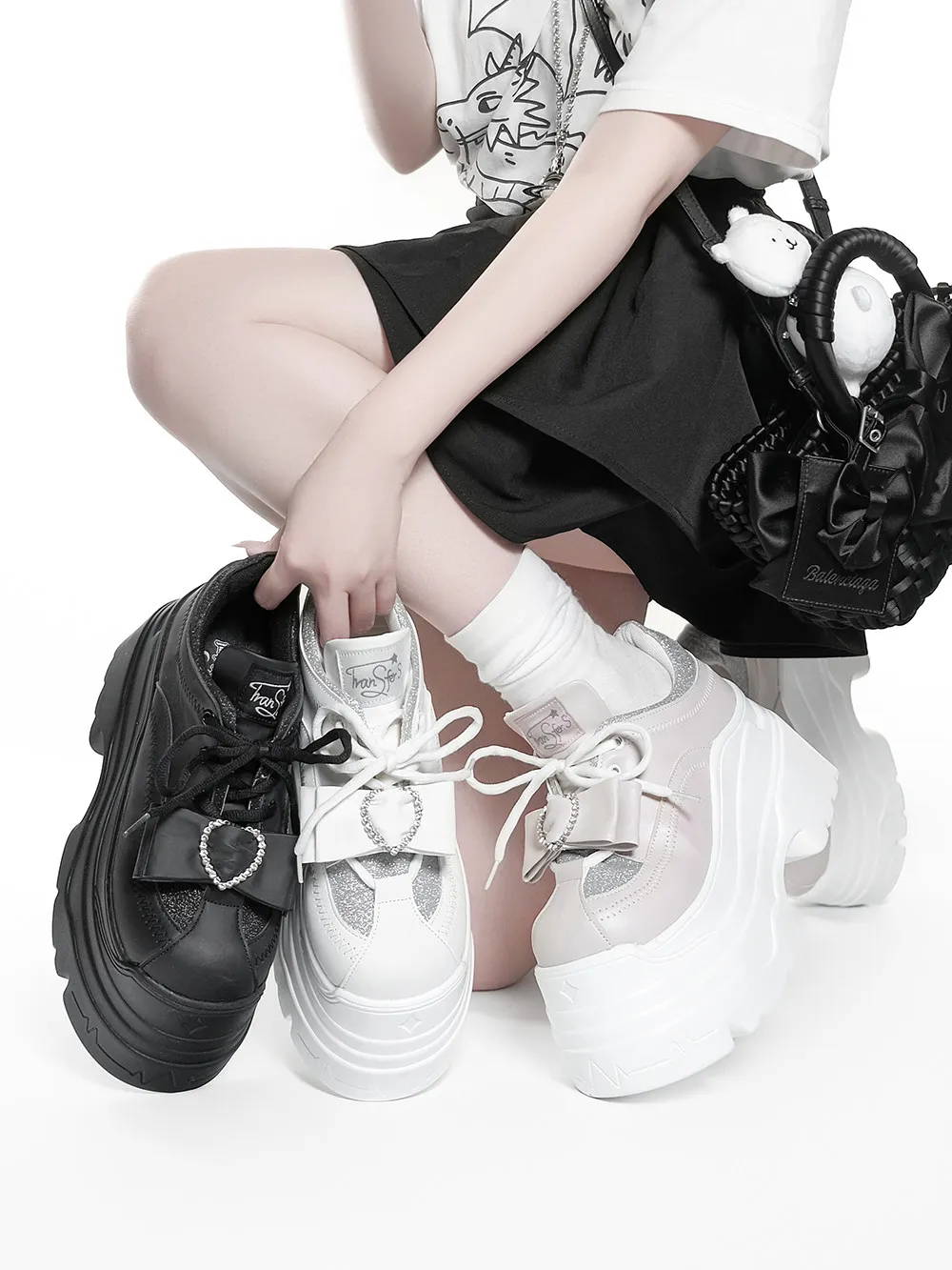 

Original Subculture Y2k Small Thick-soled Muffin Shoes for Women Japanese Color Matching Yaleifeng Casual Single Shoes Female