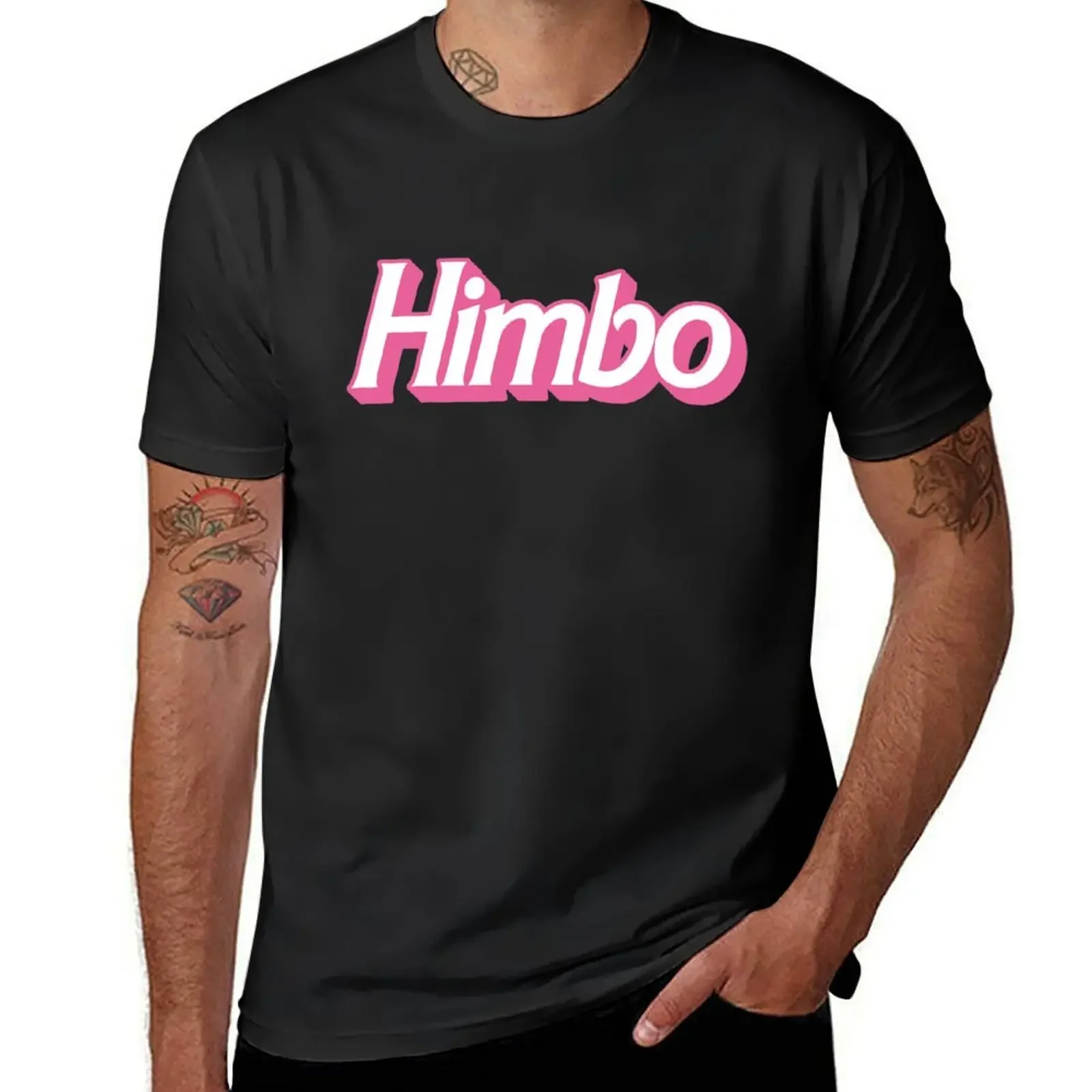 Himbo Pink T-Shirt for a boy man t shirt vintage clothes sports fans T-shirt men