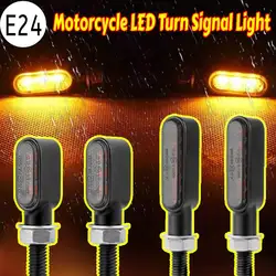 4Pcs 12V Flashing Amber Lights Motorcycle LED Mini Blinking Indicators, Small LED Turn Signal Lights Suitable for Honda, Yamaha