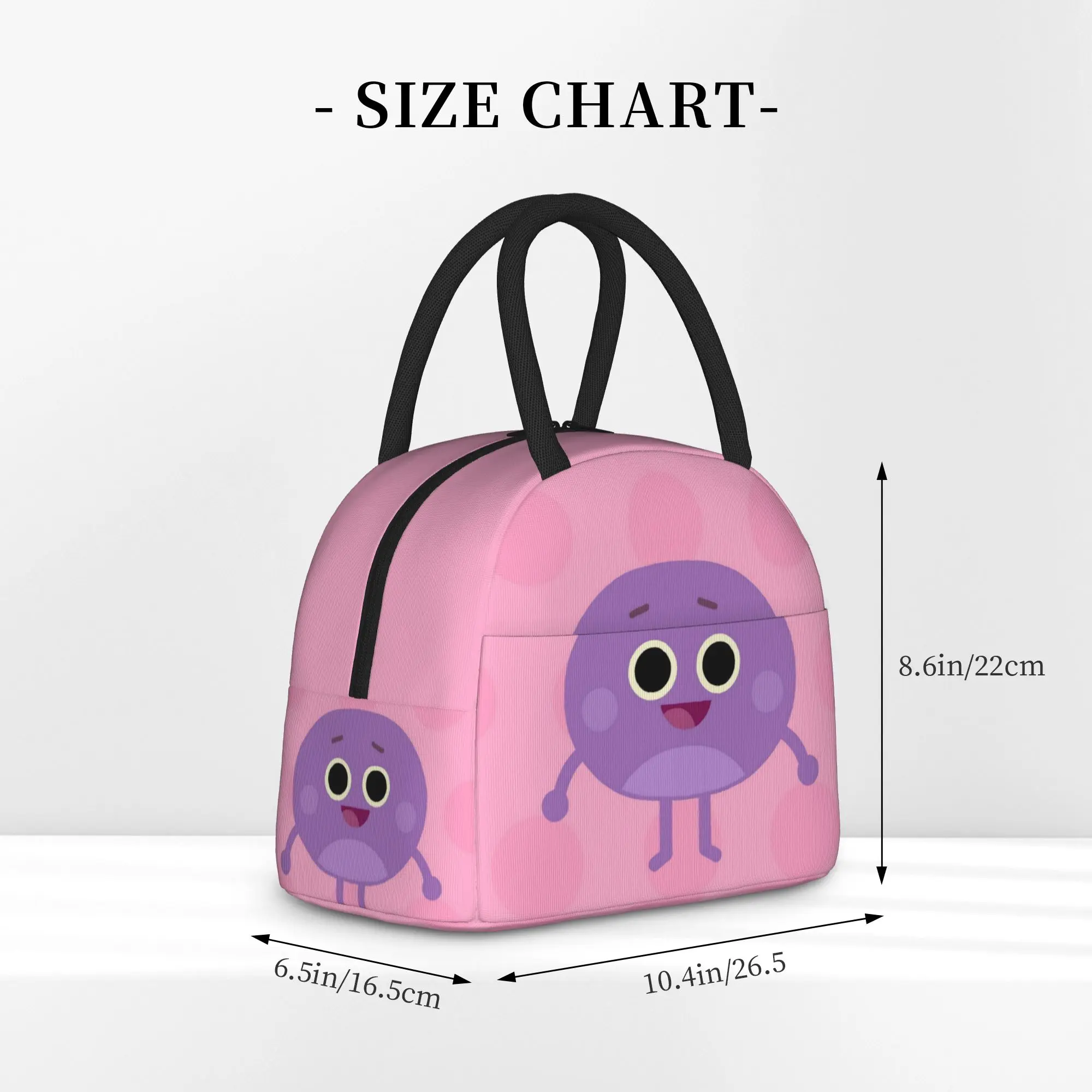 Bumbles Educational Cartoon Nums Tote Insulated Lunch Bag Humble Portable Food Bags Reusable Thermal Cooler Large Size Bento Box