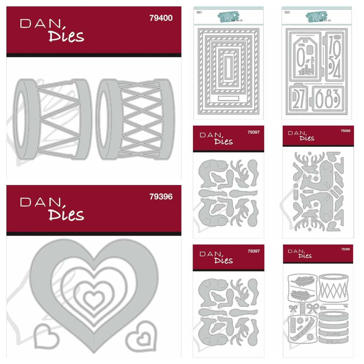Metall-Stanzformen für Dekoration, Scrapbooking, DIY, Papierkarten, Album, Prägung, Basteln, 2026 Love Candy Stripes Stanzschablone