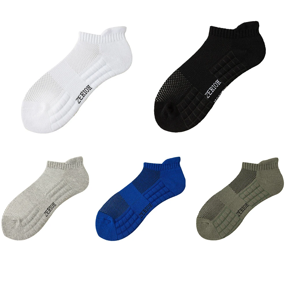 

Men's summer cotton socks, deodorizing and sweat absorbing boat socks, men's sports basketball socks