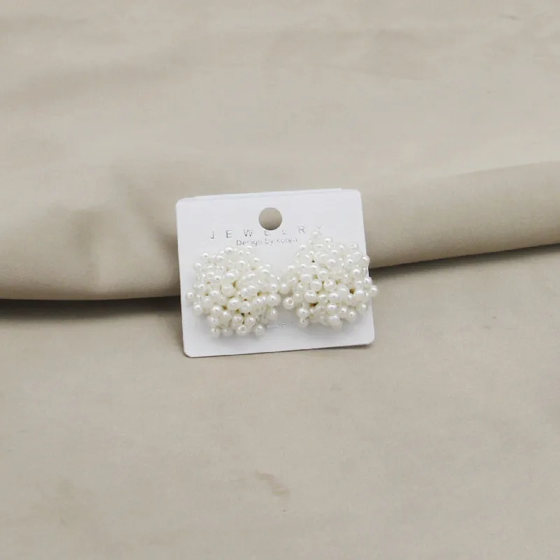 Hot selling European and American imitation pearl tassels versatile fashion trendy brand temperament earrings for women