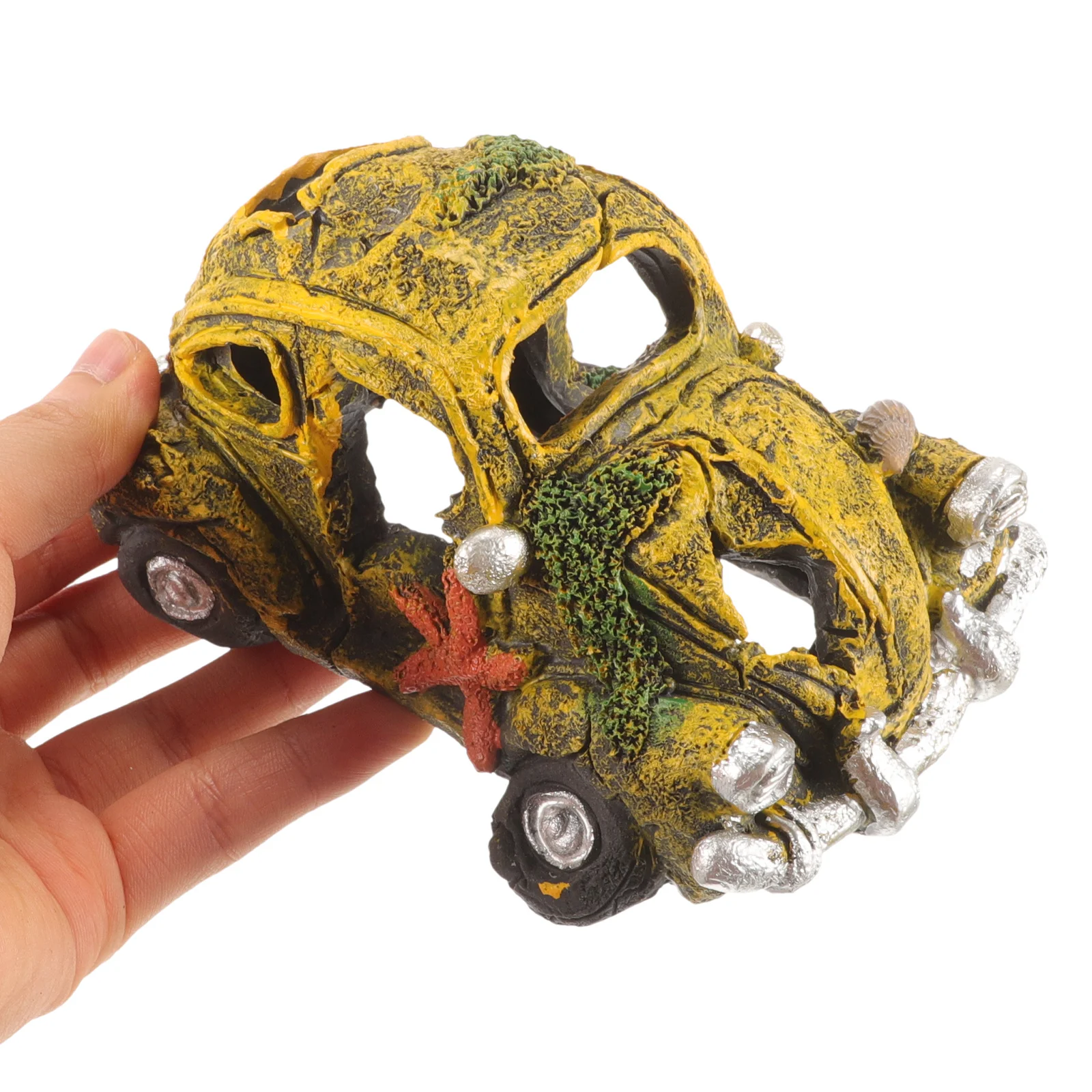 

Fish Tank Decoration Resin Vintage Car Aquarium Ornament Stable Fish Hidden Cave Turtle Tank Decor Aquarium Hiding Shelter