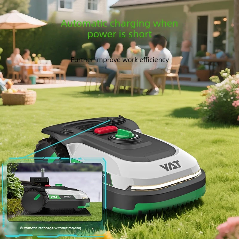 New Smart Fully Automatic Robotic Lawn Mower Electric Rechargeable Lawn Trimmer Weed Cutter