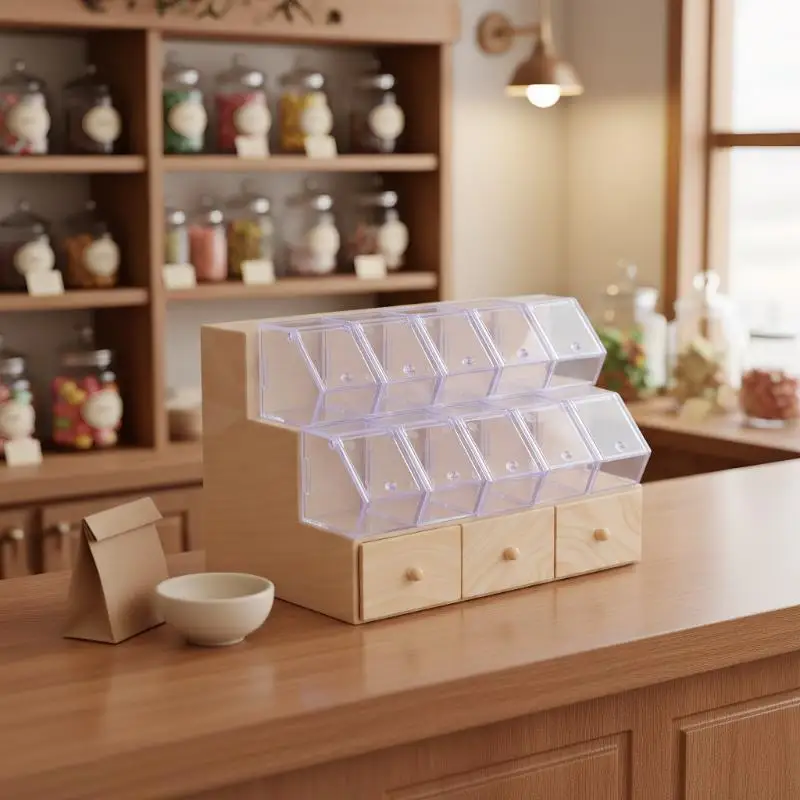 Dollhouse Miniature Supermarket Scene, 1/12 Scale Simulation Storage Display Rack with Lollipop Pretend Play Set