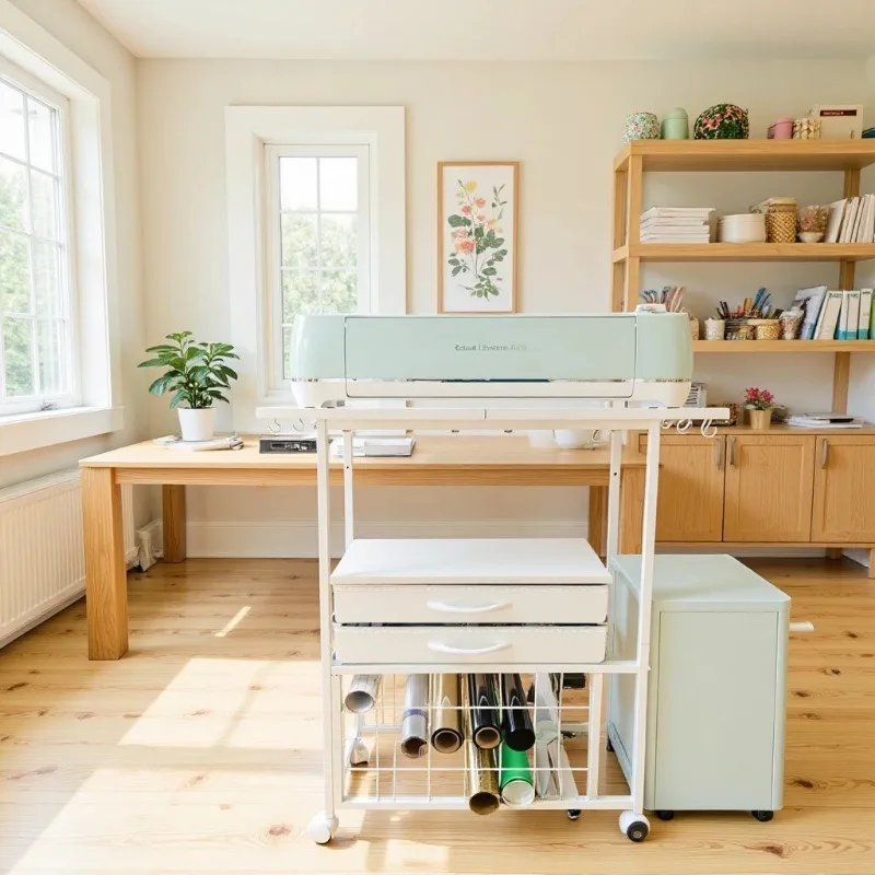 Removable Bedside Table Shelf with Drawer Roller Side Table