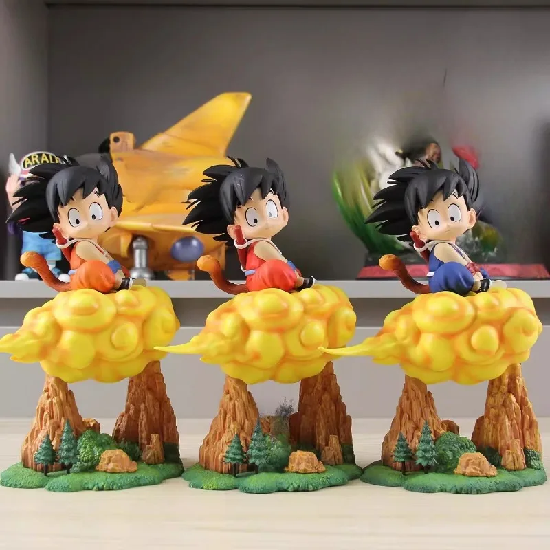 En Stock, Figura de Dragon Ball, Mimo en Nube Voladora, Pequeño Wukong, 21 cm, Modelo de Estatua, Juguete Coleccionable de Anime Clásico, Regalo