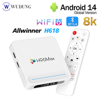 H96 MAX H618 Smart TV Box  4K HD Android 14.0 Smart TV Box 2.4/5G Dual-WIFI 3D Video Media Player Home Theater TV Set-top Box