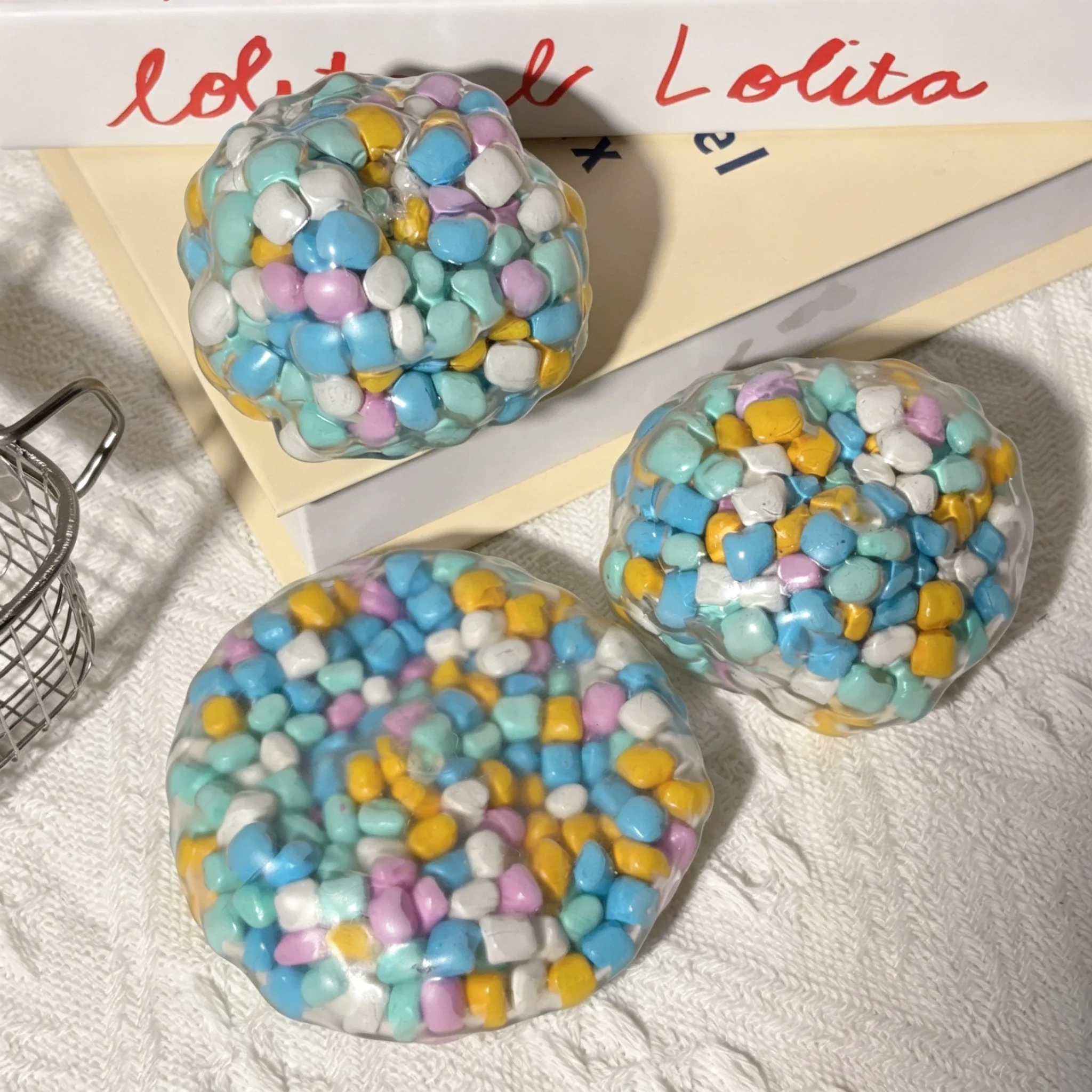 Dopamine Handmade Squeeze Ball Color Foam Filled Squishy Fidget Toy Stress Relief ASMR Decompression Anti Anxiety Desktop Prank