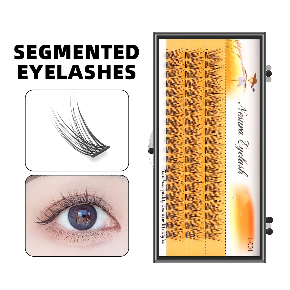 Grafting World European American Natural Wide Fish Tail False Eyelashes Naturally Simulate Thick Segmented Natural Makeup