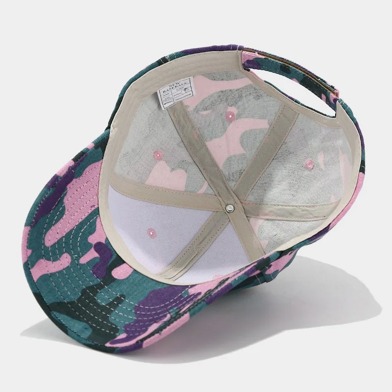 Custom Logo Camouflage Baseball Cap Spring and Summer Outdoor Sports Sunscreen Men and Women Casual Adjustable Truck Driver Hat