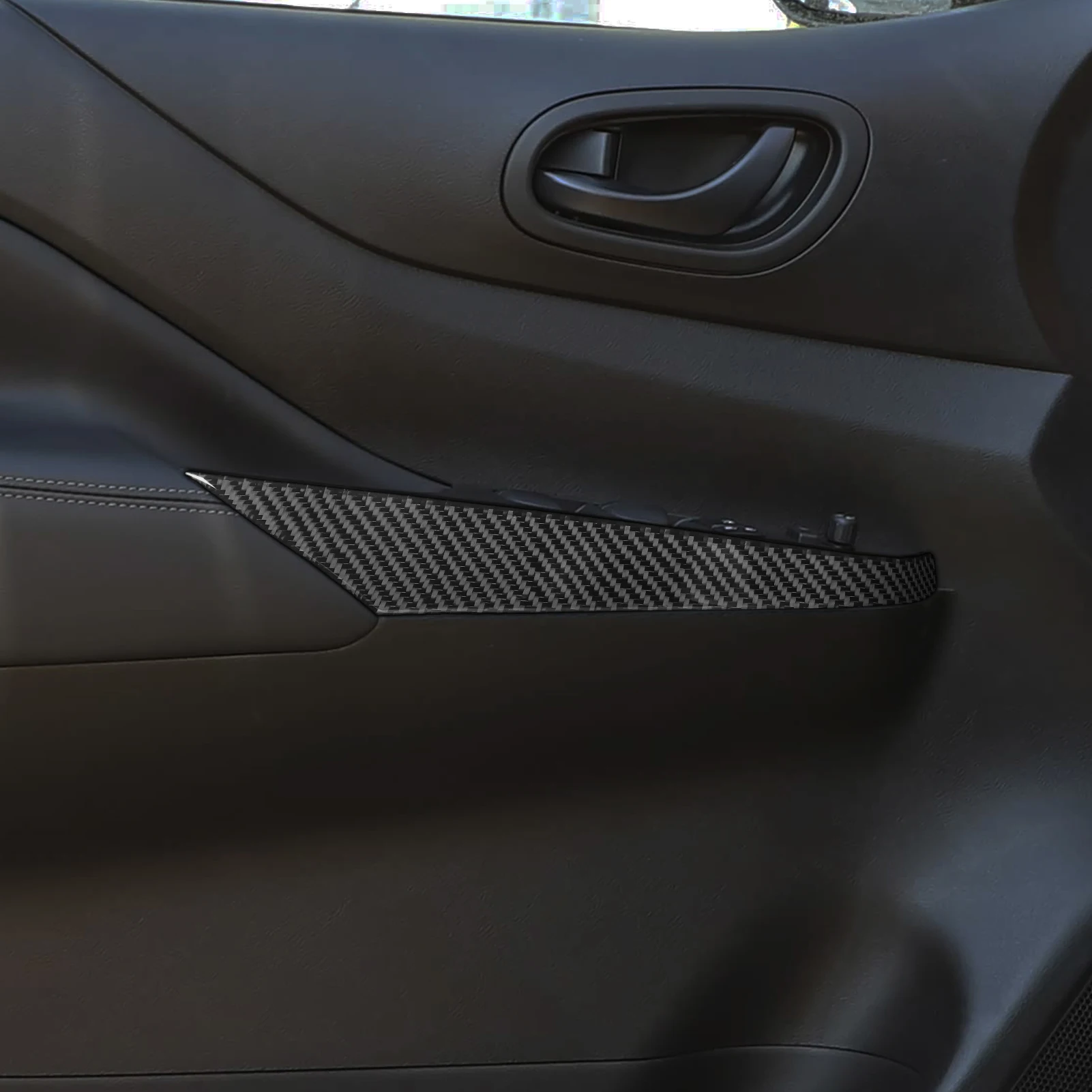 For Nissan Navara NP300 D23 2014-2024 Carbon Fiber Door Window Lift Side Panel Cover Trim Car Accessories Decoration Sticker