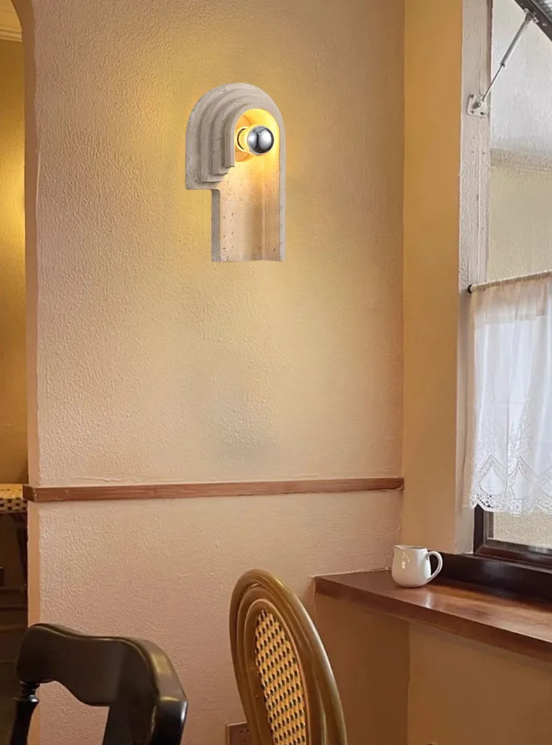 LED Wall Light E27 Bulb Real Stone Indoor