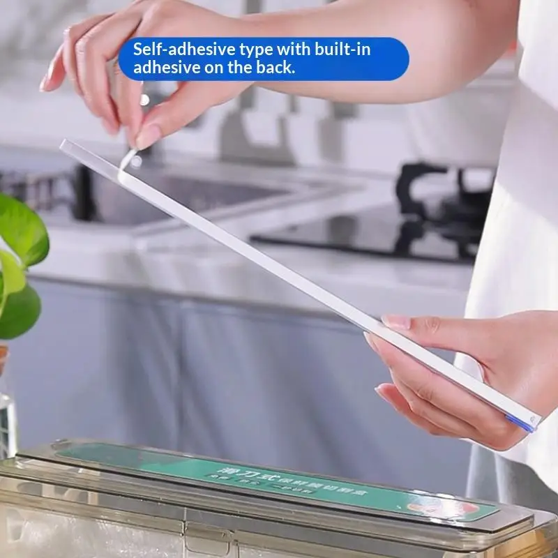 1/3Pcs Food Wrap Cutter 32/33cm Plastic Cling Film Dispenser With Slide Cutter Smooth Cutting Kitchen Storage Organizer Holder
