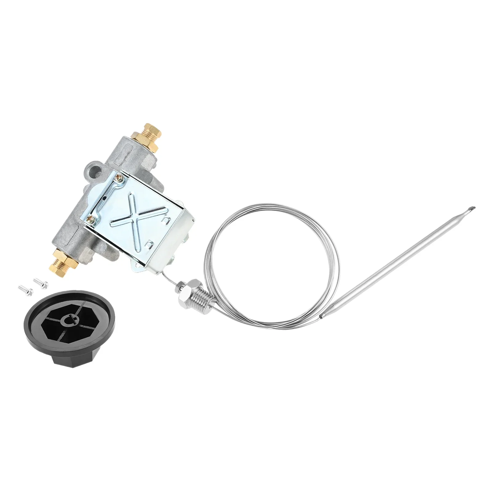 Термостат для газовой фритюрницы, совместимый с Pitco P5047588 GSA60301800 4290-006, газовый термостат с диапазоном F 200-400 F, 1/4 дюйма, Mpt, коробка для вещей